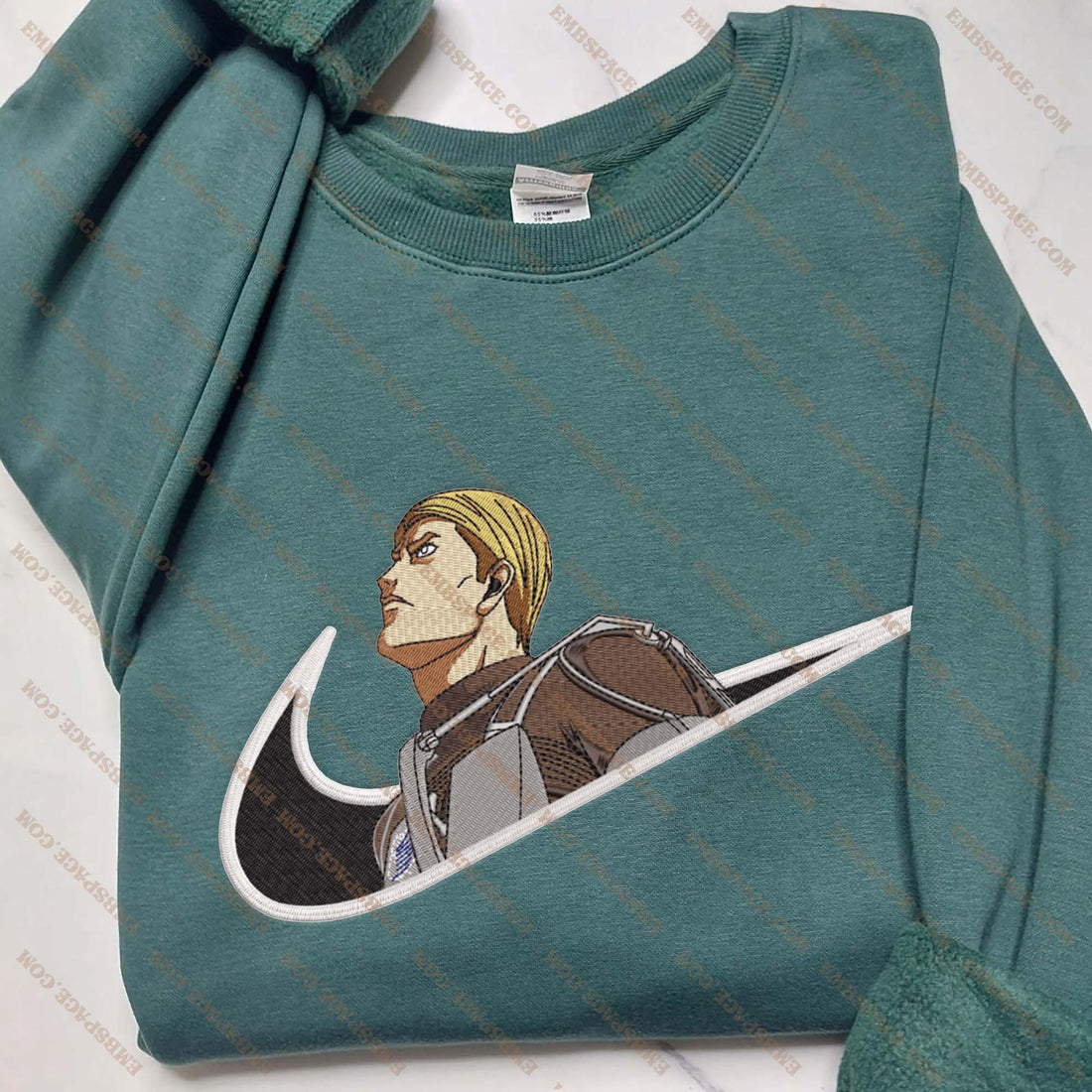 N Anime The Brave Leader Embroidery Sweatshirt, N Anime Embroidery Sweatshirt A_AT52
