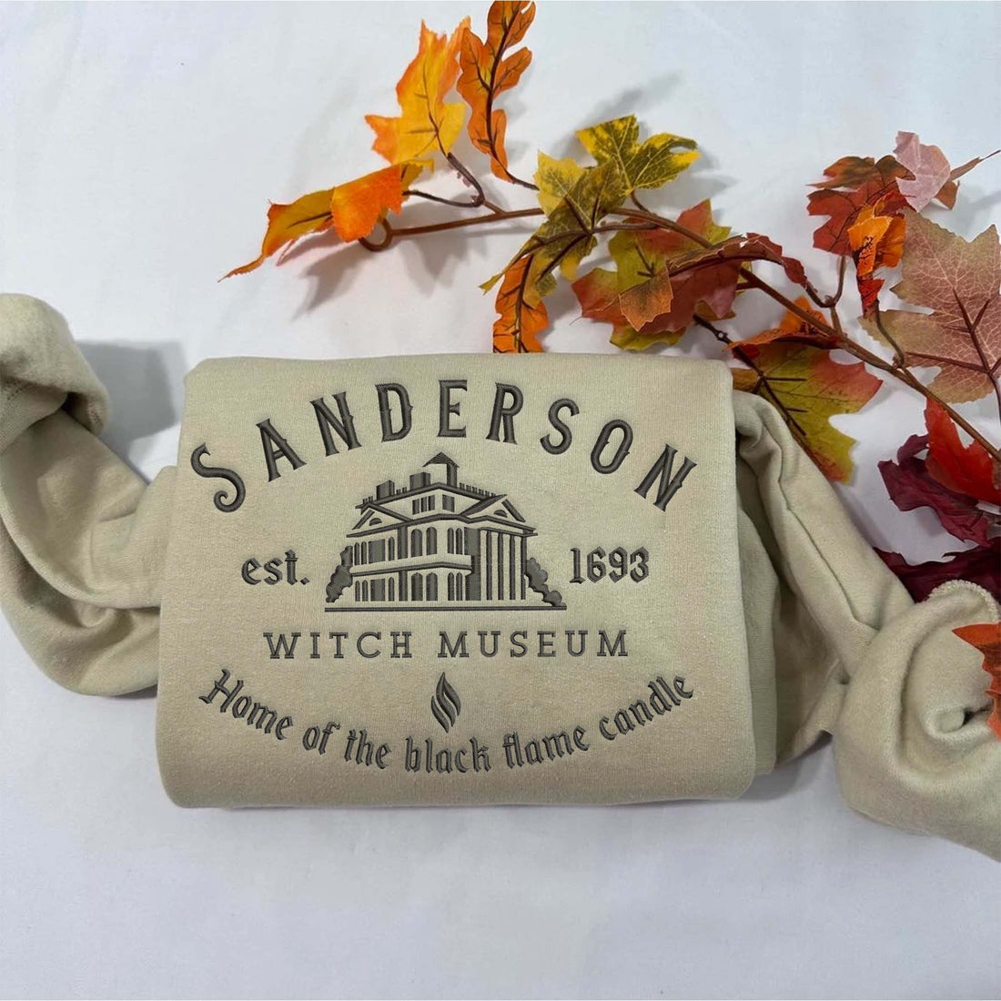 Museum Of Witch Sisters Sweatshirt, Halloween Embroidery Sweatshirt HLW_M614