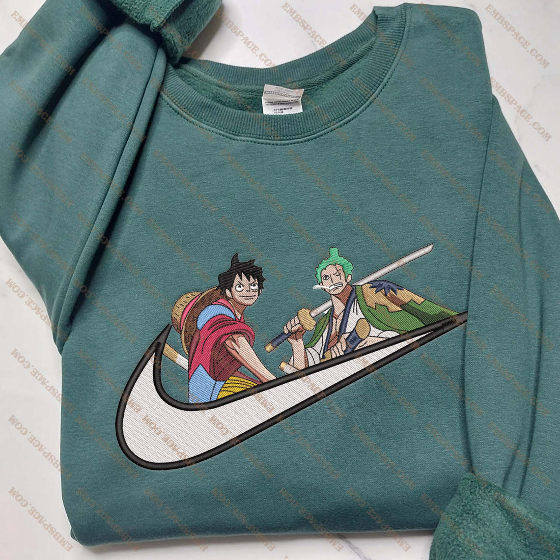 N Anime The Pirate with Gleeful Smile Sweatshirt, N Anime Embroidery Sweatshirt A_OP33