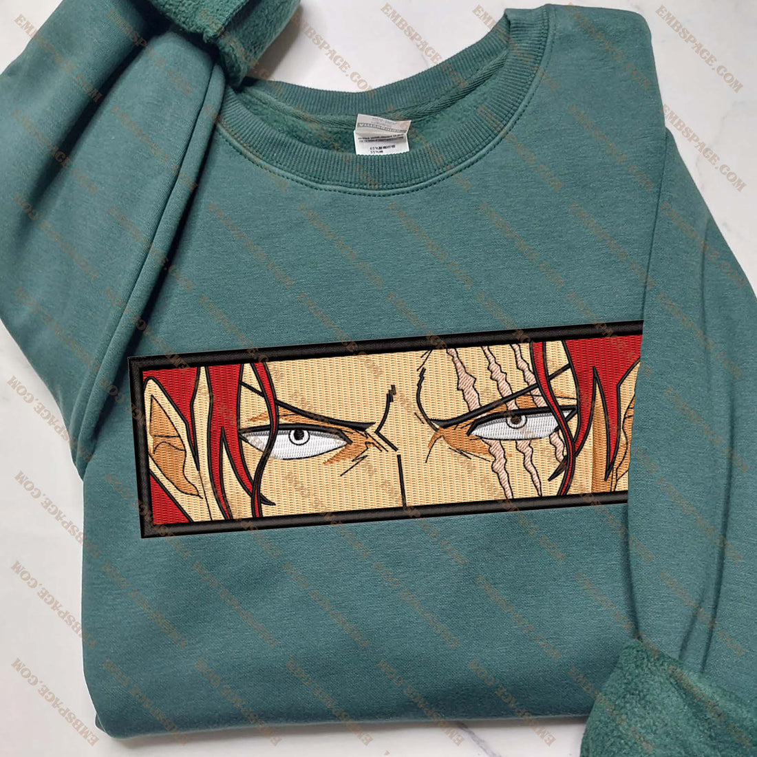 Anime The Pirate Captain With Scar Sweatshirt, Manga Box Embroidery Sweatshirt A_OP36