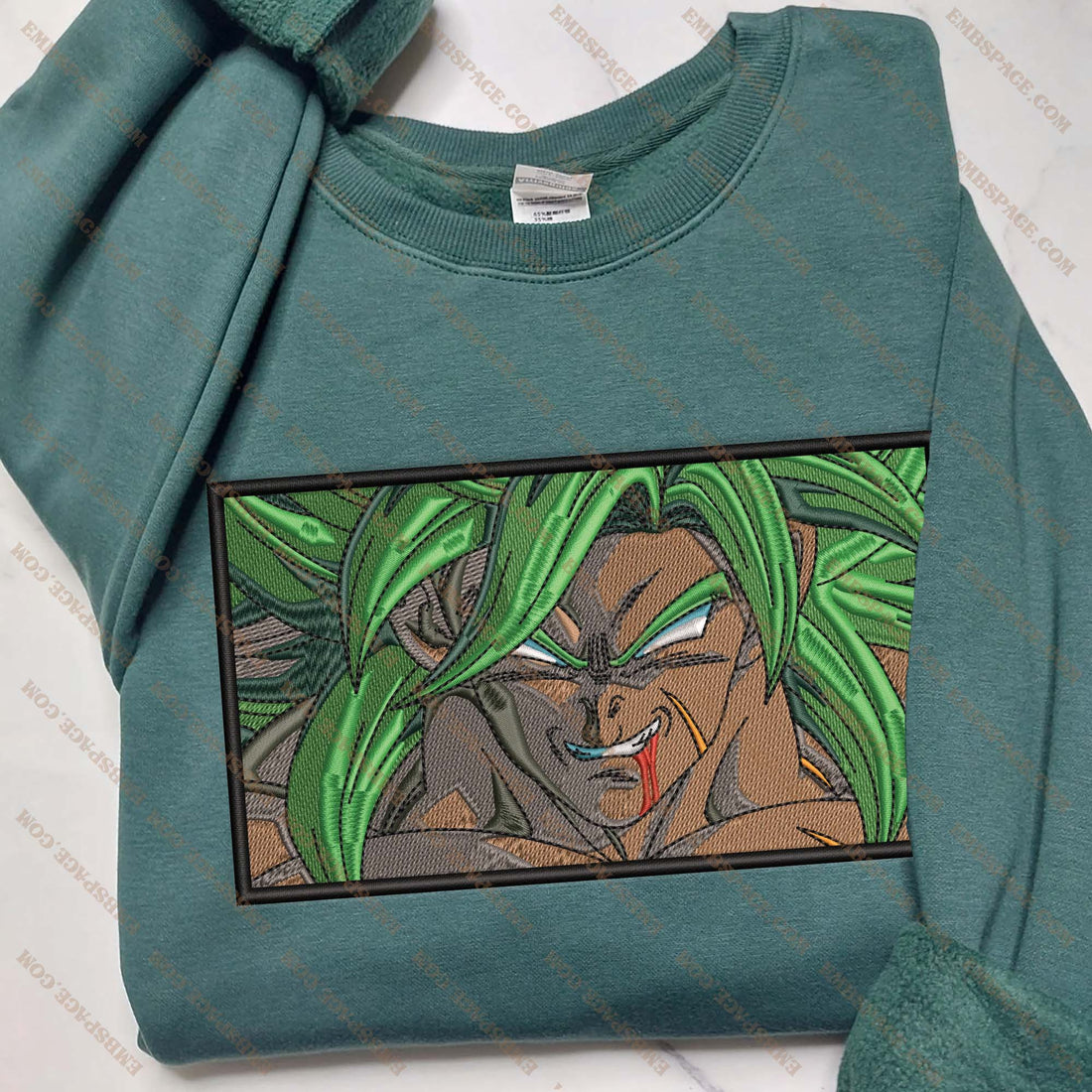 Anime The Super Saiyan Berserker Sweatshirt, Manga Box Embroidery Sweatshirt A_DB50