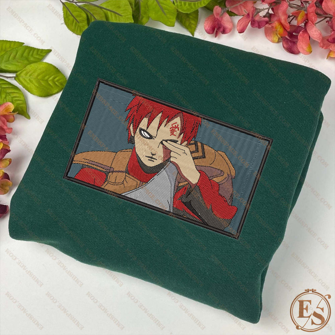 Anime The Sand Kazekage Eye Wipe Emb Sweatshirt, Manga Box Embroidery Sweatshirt A_NT43