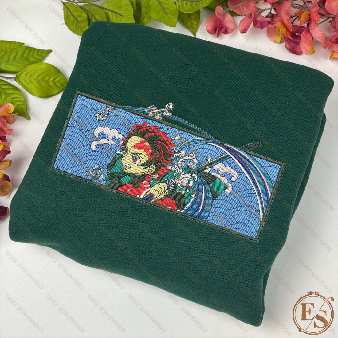 Anime Red Hair Character Attack Emb Sweatshirt, Anime Box Embroidery Sweatshirt A_DS13