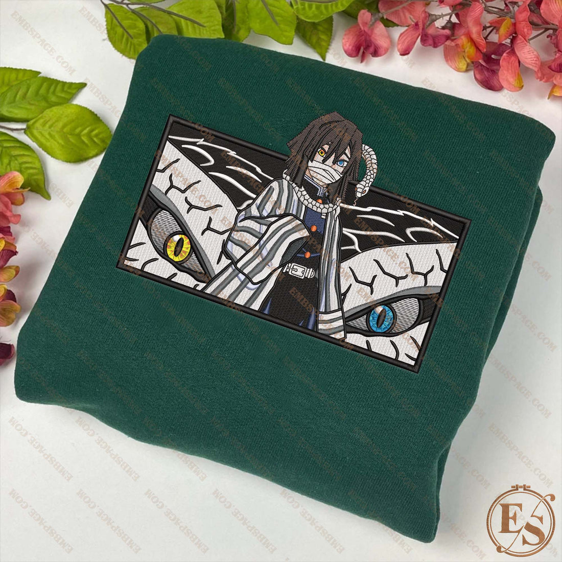 Anime Snake Master Eyes Character Emb Sweatshirt, Anime Box Embroidery Sweatshirt A_DS12