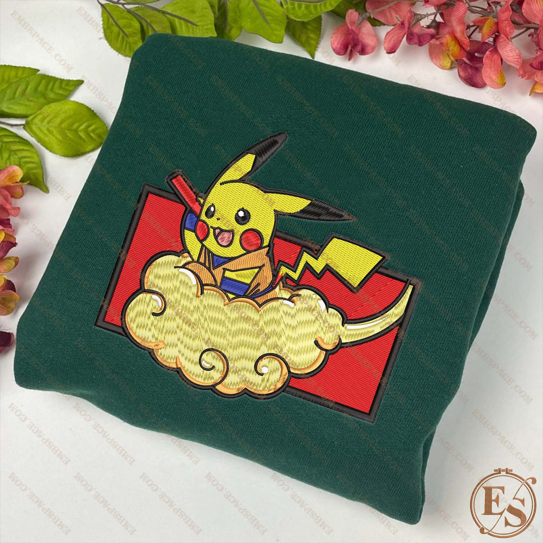 N Anime The Playful Lightning Mouse Cloudy Sweatshirt, N Anime Embroidery Sweatshirt A_PK32