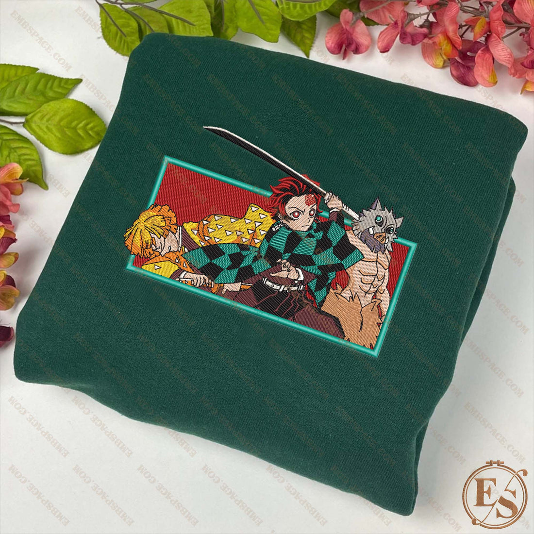 Anime The Demon Hunters Character Attack Emb Sweatshirt, Anime Box Embroidery Sweatshirt A_DS22