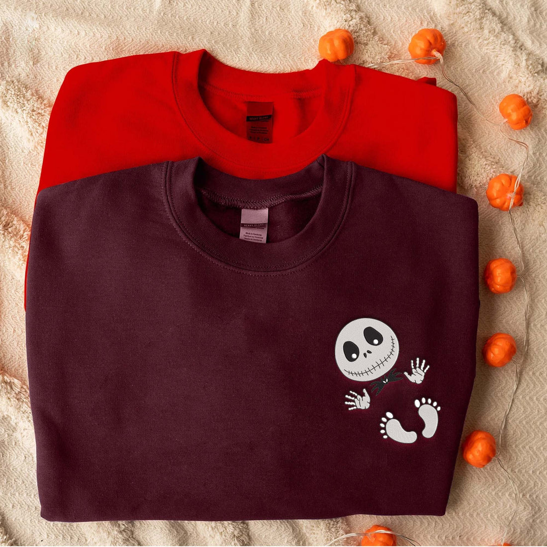 Horror Character Skull Embroidery Sweatshirt, Halloween Embroidery Sweatshirt HLW_M142