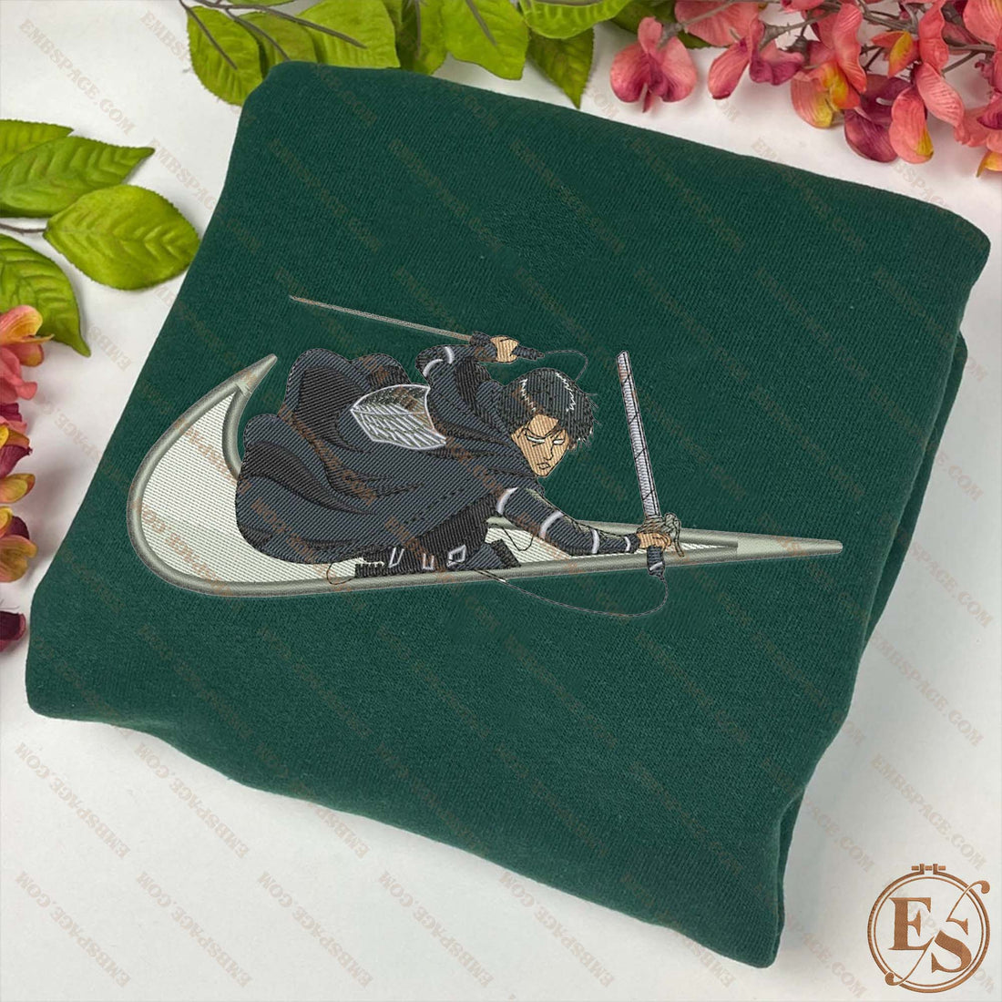 N Anime The Relentless Fighter Sweatshirt, N Anime Embroidery Sweatshirt A_AT30