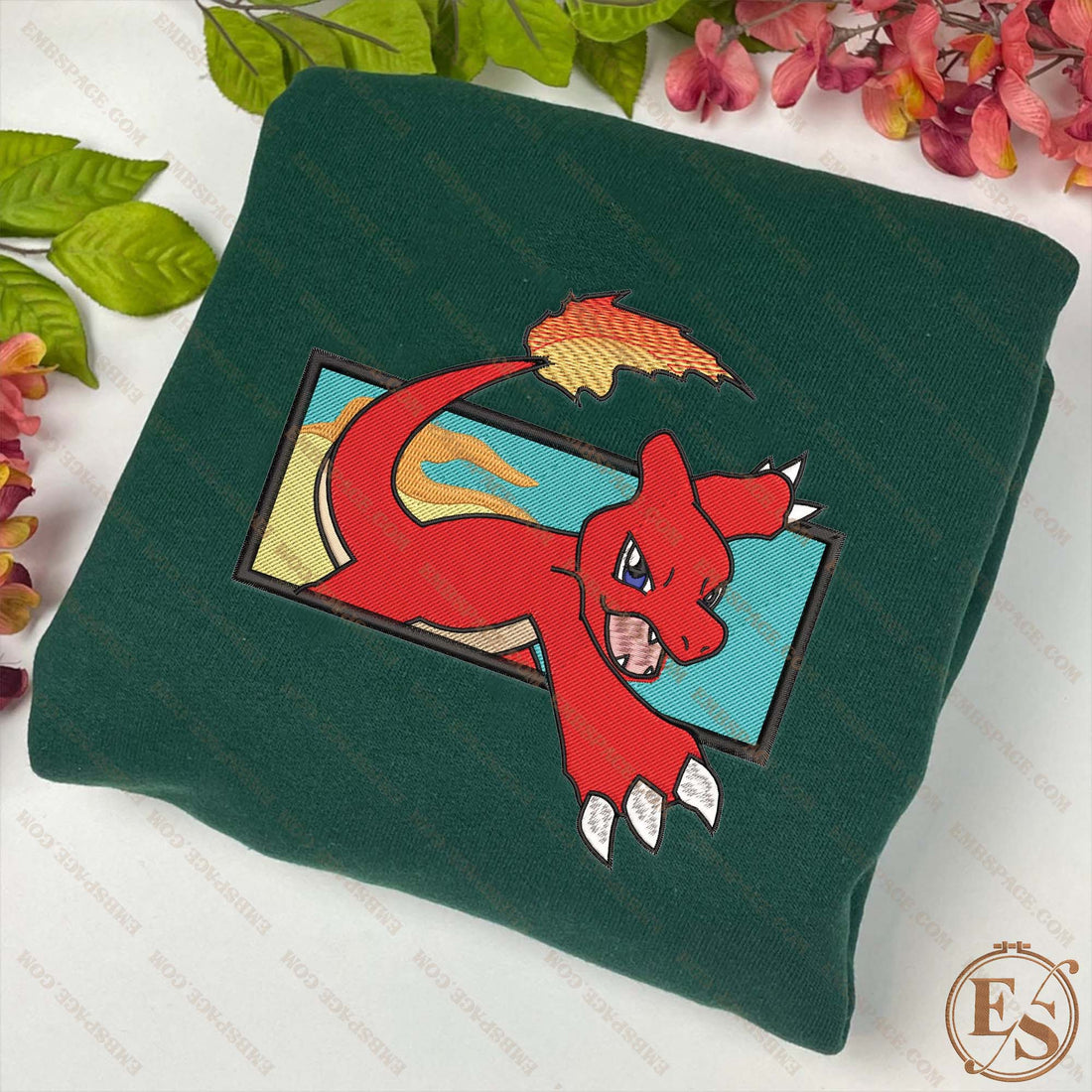 Anime The Fiery Fox Embroidery Sweatshirt, Manga Box Embroidery Sweatshirt A_PK35