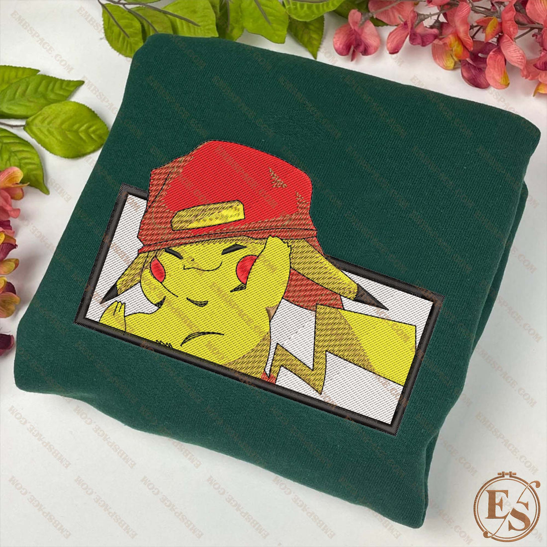 N Anime The Lightning Mouse With Hat Sweatshirt, N Anime Embroidery Sweatshirt A_PK31