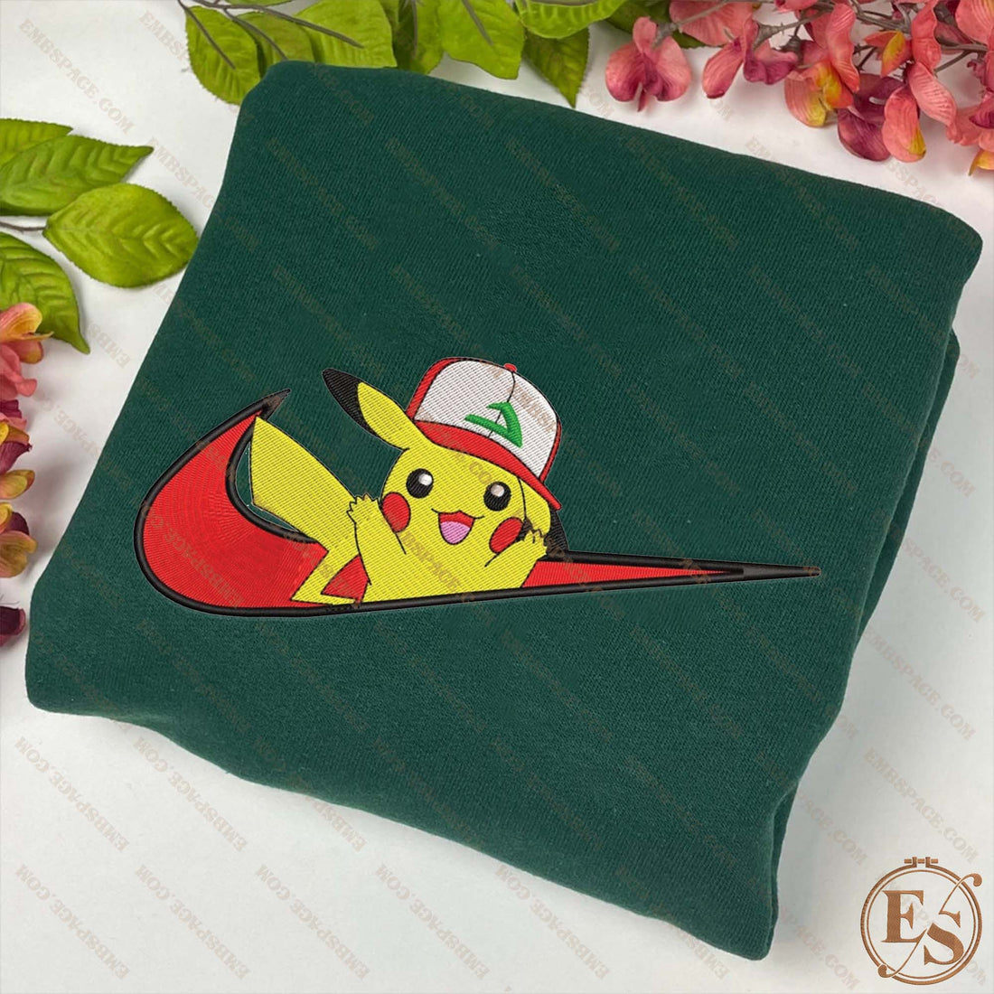 N Anime The Lightning Mouse With Hat Sweatshirt, N Anime Embroidery Sweatshirt A_PK36