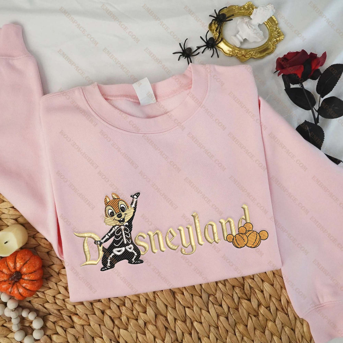 Squirrel Cartoon Halloween Embroidery Sweatshirt, Halloween Embroidery Sweatshirt HLW_M1364