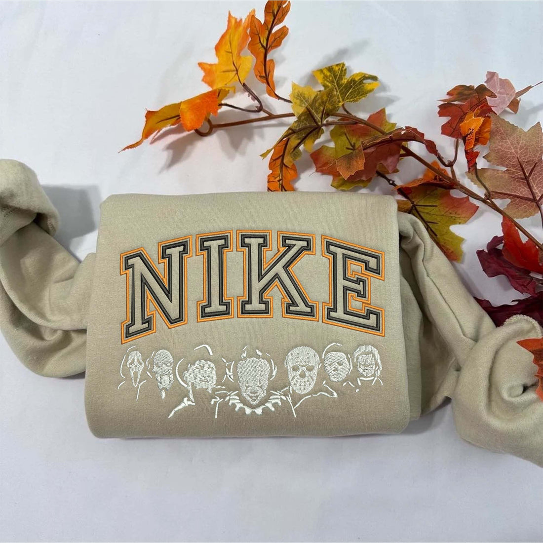 N Friends Horror Character Halloween Sweatshirt, Halloween Embroidery Sweatshirt HLW_M261