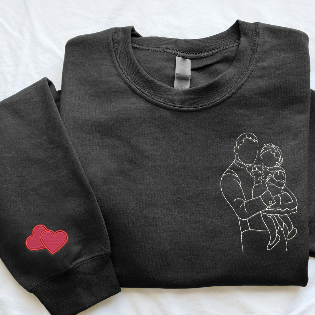 Custom Embroidered Photo For Dad Shirt, Personalized Dad Portrait Shirt F_M07
