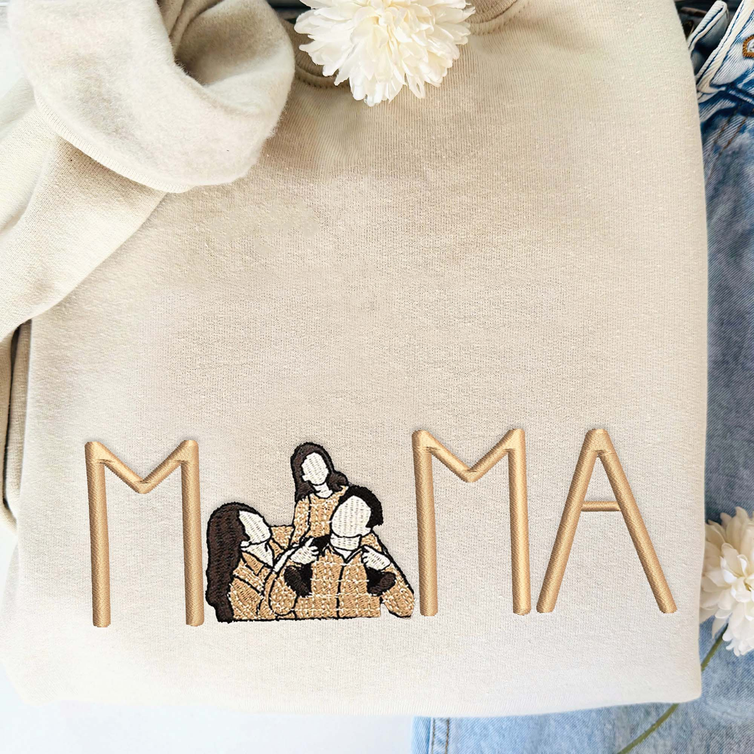 Personalized Father And Mom Shirt, Family Portrait From Photo Sweatshirt For Father's Day F_M85