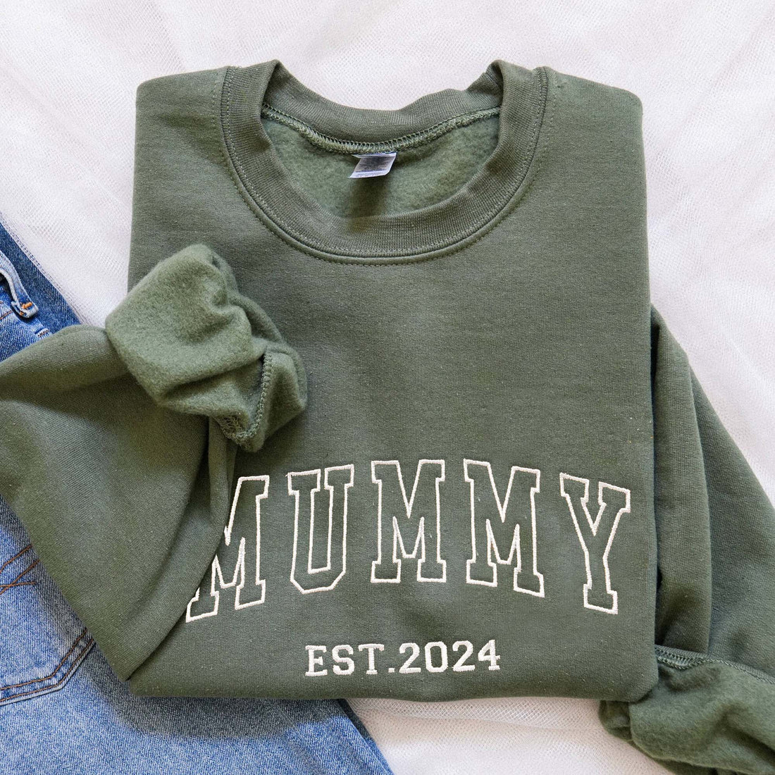 Custom Mummy Embroidered Shirt, Custom Mom Est Year Sweatshirt For Father's Day F_M88
