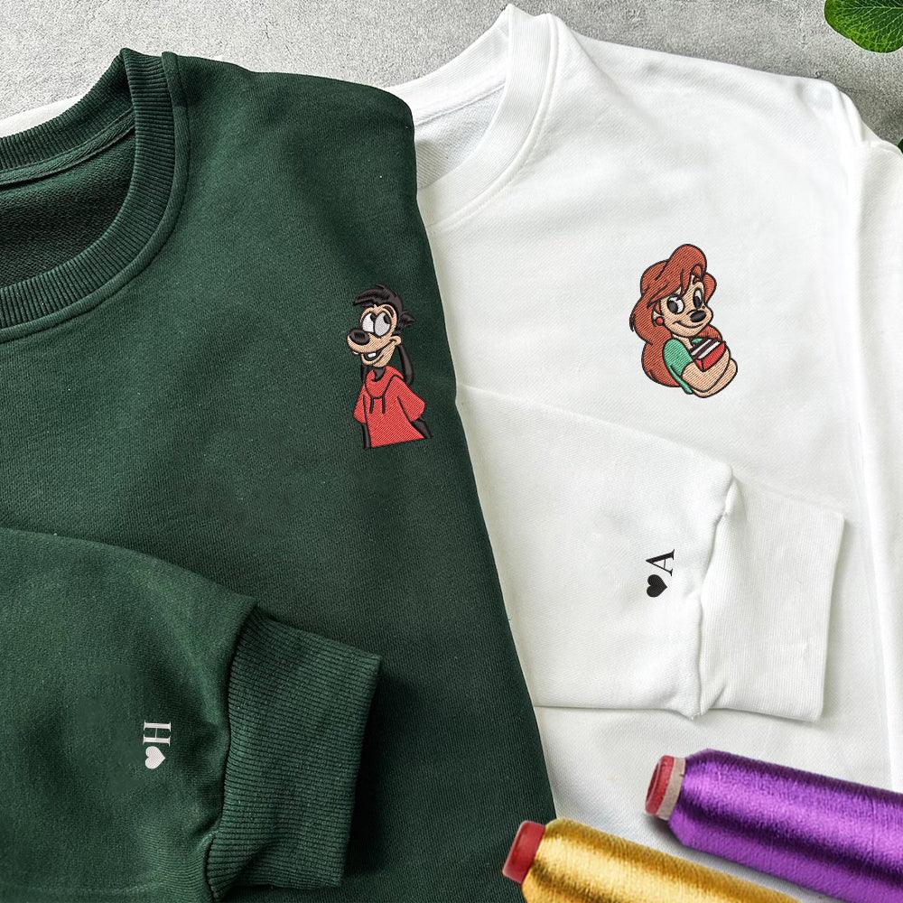Custom Dogs Couples Sweatshirt, Couple Embroidery Sweatshirt CM_C76
