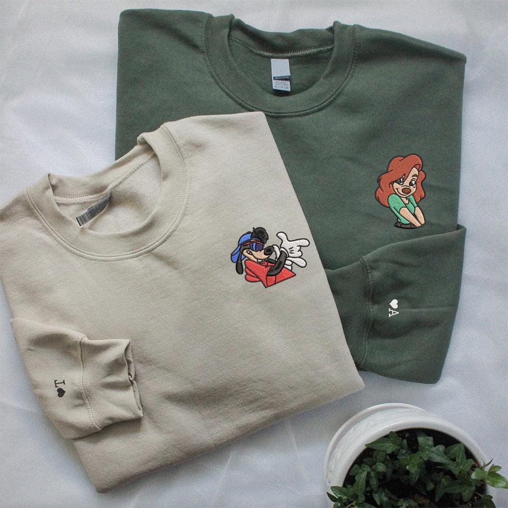 Custom Dogs Couples Sweatshirt, Couple Embroidery Sweatshirt CM_C77