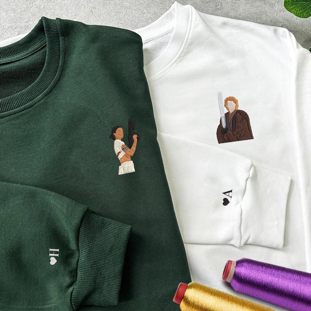 Custom Cute Famous Star-Crossed Duo From A Galaxy Far Couples Sweatshirt, Couple Embroidery Sweatshirt CM_C38