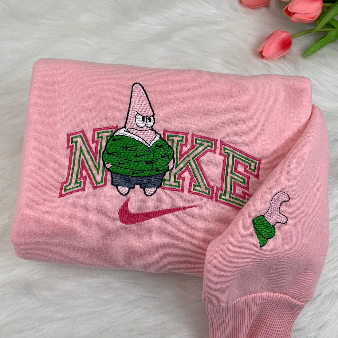 The Sponge Embroidery Sweatshirt, Cartoon Embroidery Sweatshirt CU_N61
