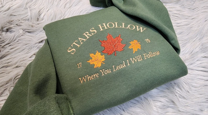 Embroidered Stars Hollow Crewneck T_M126