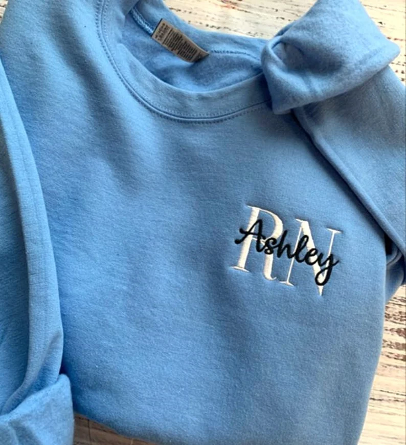 Nurse Sweatshirt, Custom Embroidered Sweatshirt T_M37