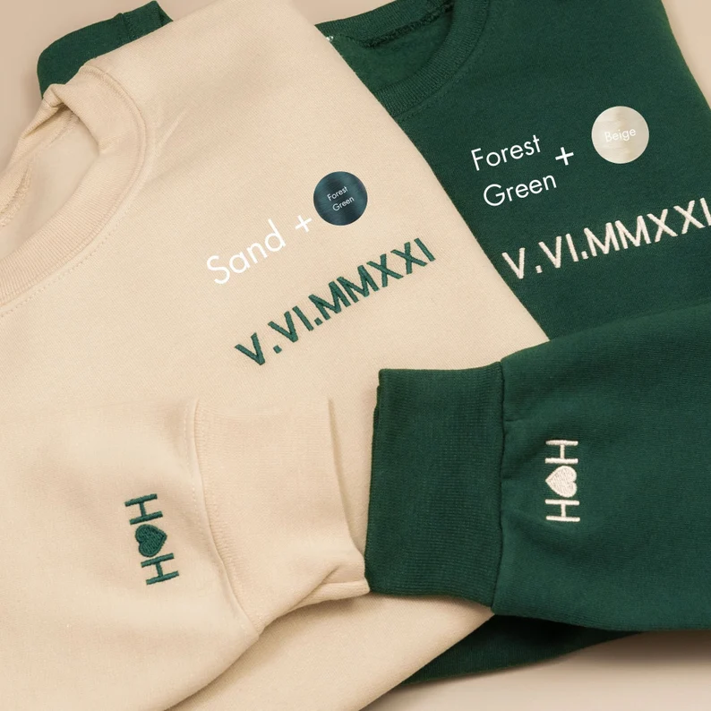 Custom Roman Numeral sweatshirts T_M03