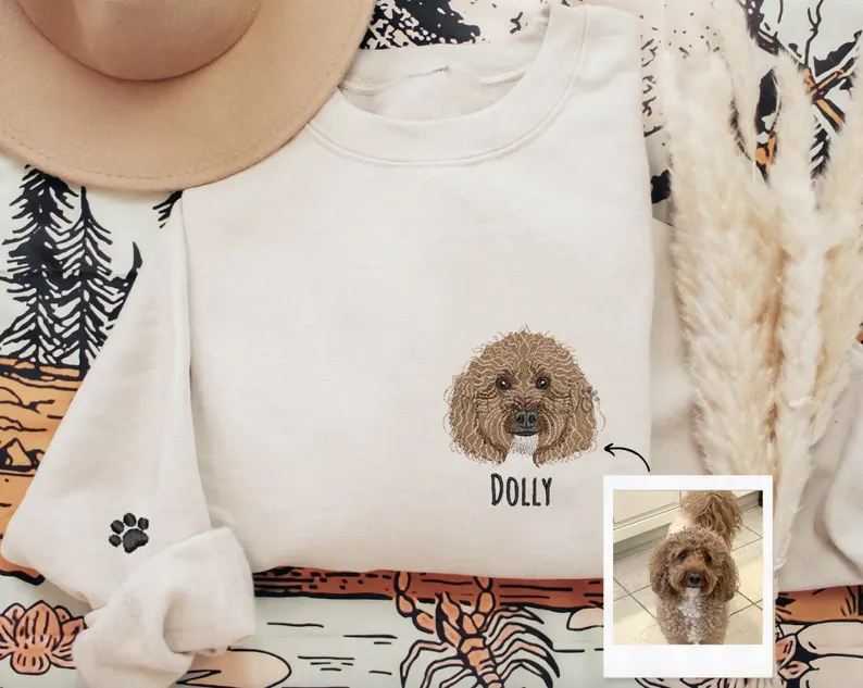 Custom EMBROIDERED Pet Sweatshirt T_M88