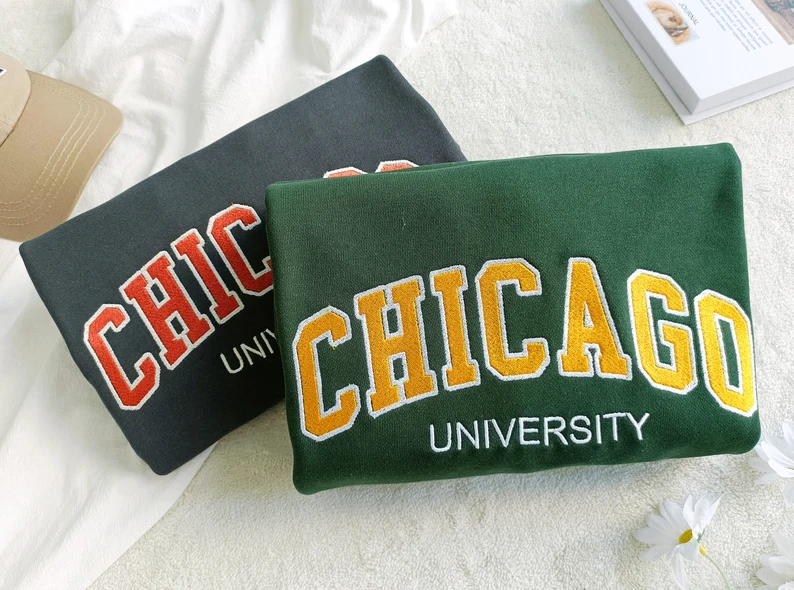Custom Two color Embroidered Varsity Sweatshirt T_M132