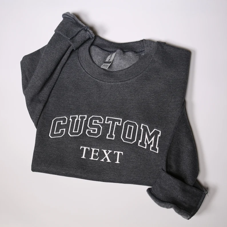 Personalized Text Embroidered Sweatshirt T_M33
