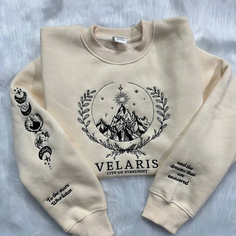 Velaris City Of Starlight Embroidered Shirt T_M122