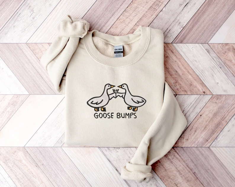 Embroidered Goose Bumps Sweatshirts T_M50