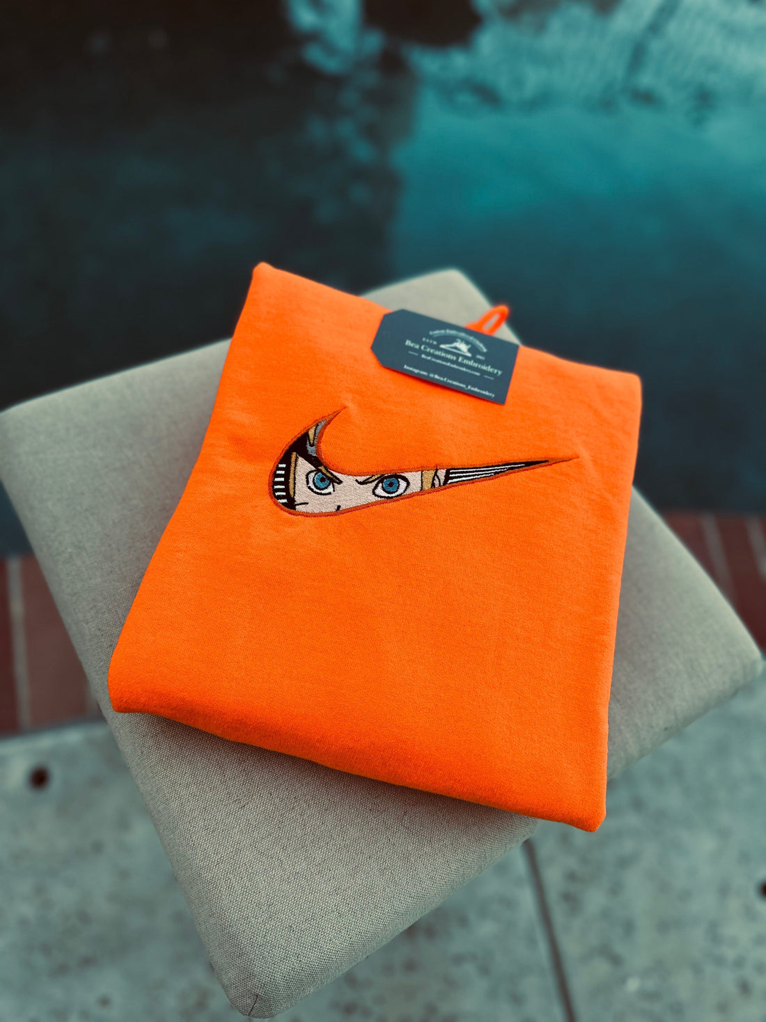 Ninja Anime Swoosh Parody Sweatshirt, Anime Embroidery Sweatshirt BE_A12