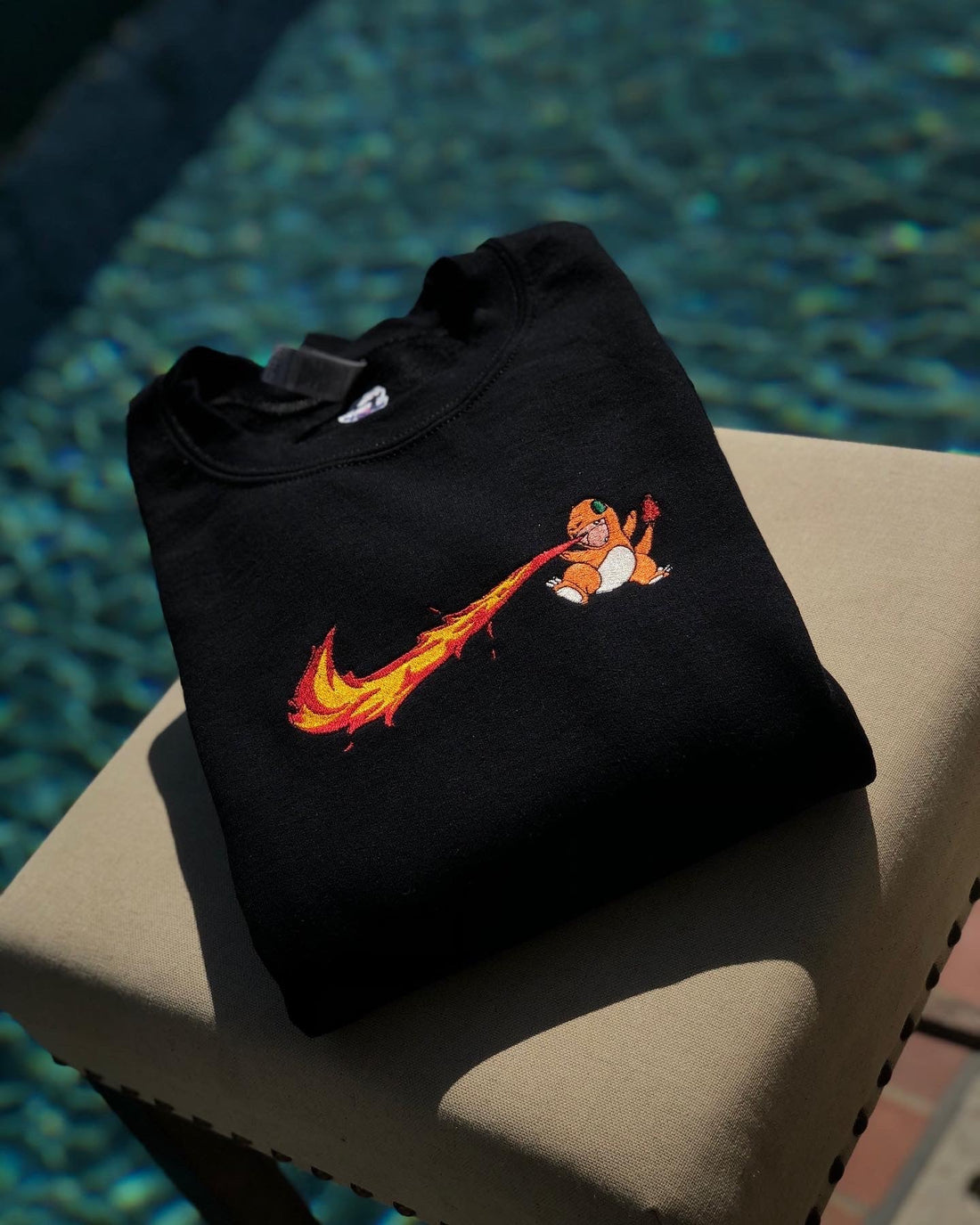Pocket Monster Flame Parody Sweatshirt, Anime Embroidery Sweatshirt BE_A11