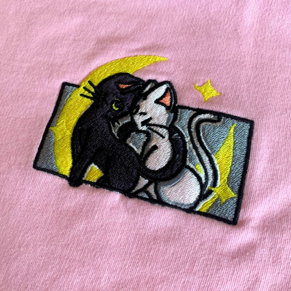Feline Guardians Sweatshirt, Anime Embroidery Sweatshirt GI_A38