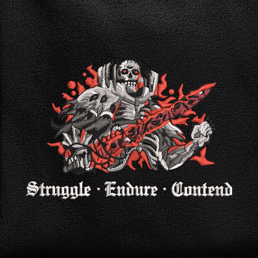 Undead Warrior Sweatshirt, Anime Embroidery Sweatshirt GI_A55