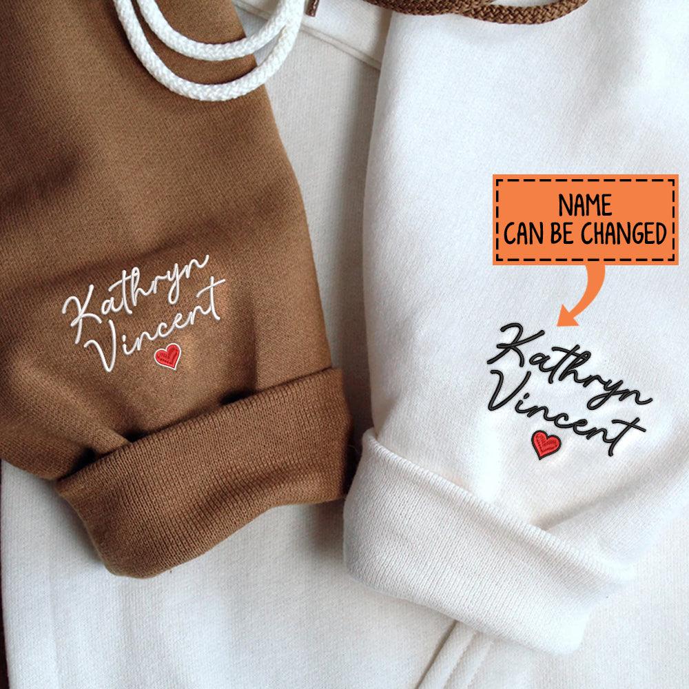 Custom Milk Mocha Bears Couple Emboidered Sweatshirt, Couple Embroidery Sweatshirt CM_C86