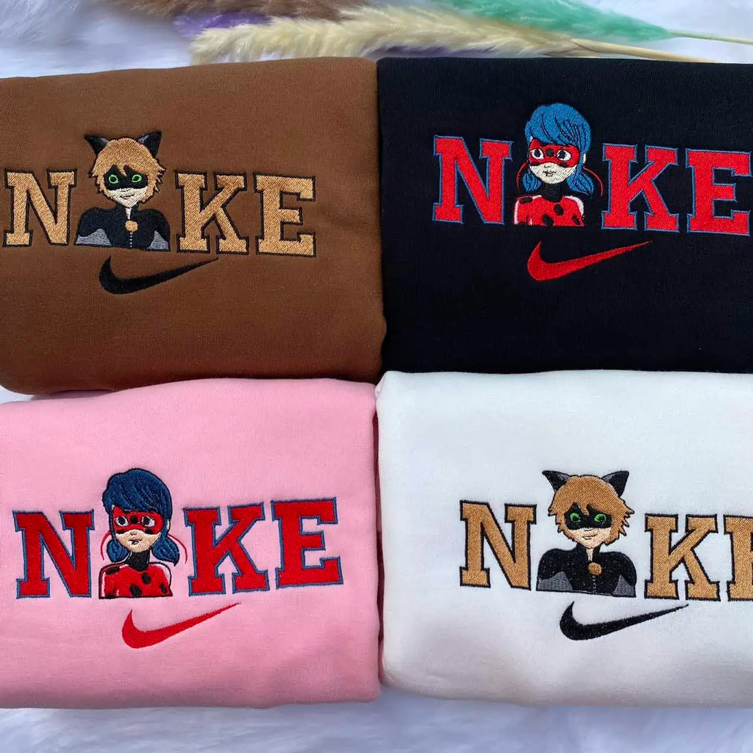 Super hero Heart Embroidery Sweatshirt, Cartoon Embroidery Sweatshirt CU_N37