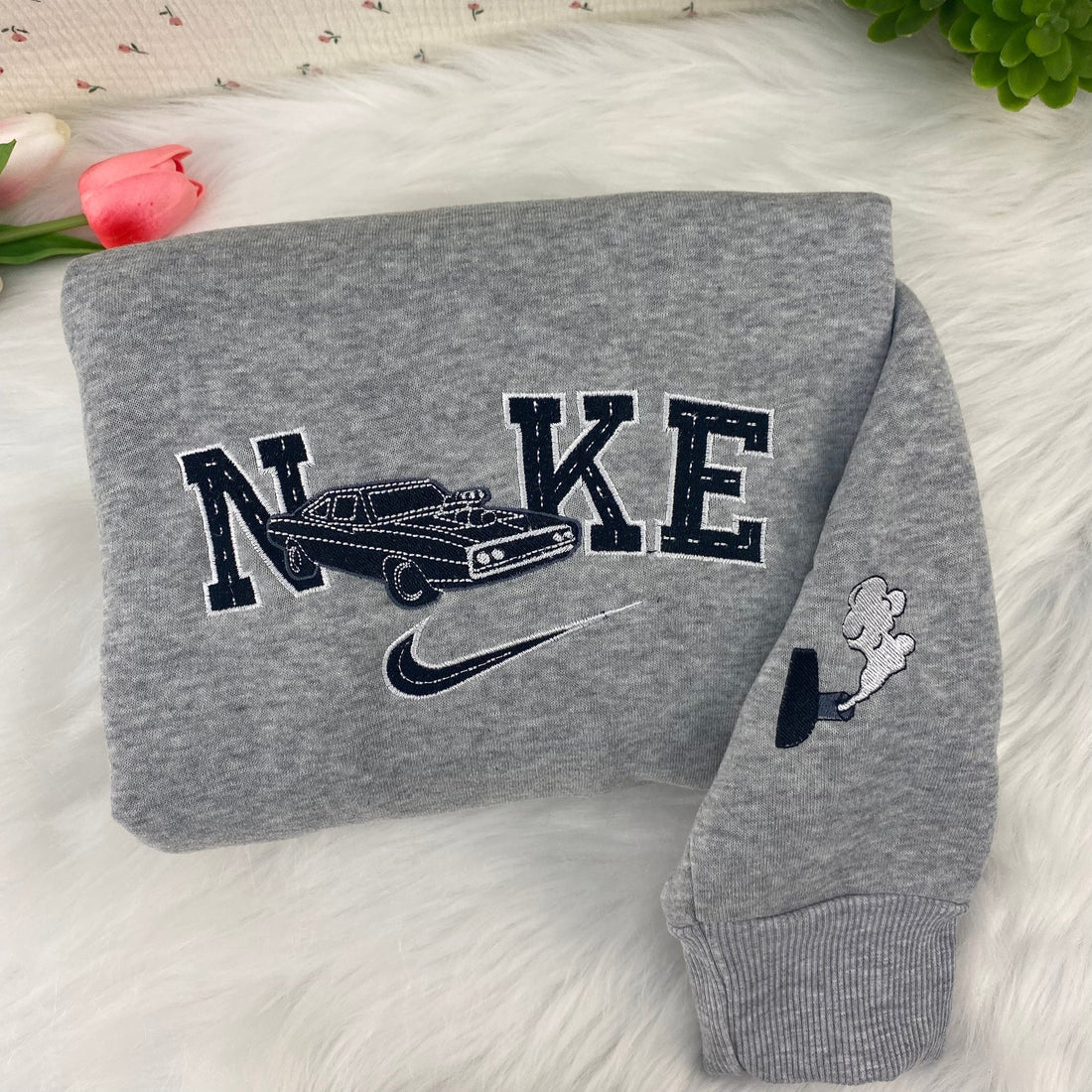 Couple Car Embroidery Sweatshirt, Car Embroidery Sweatshirt CU_N91