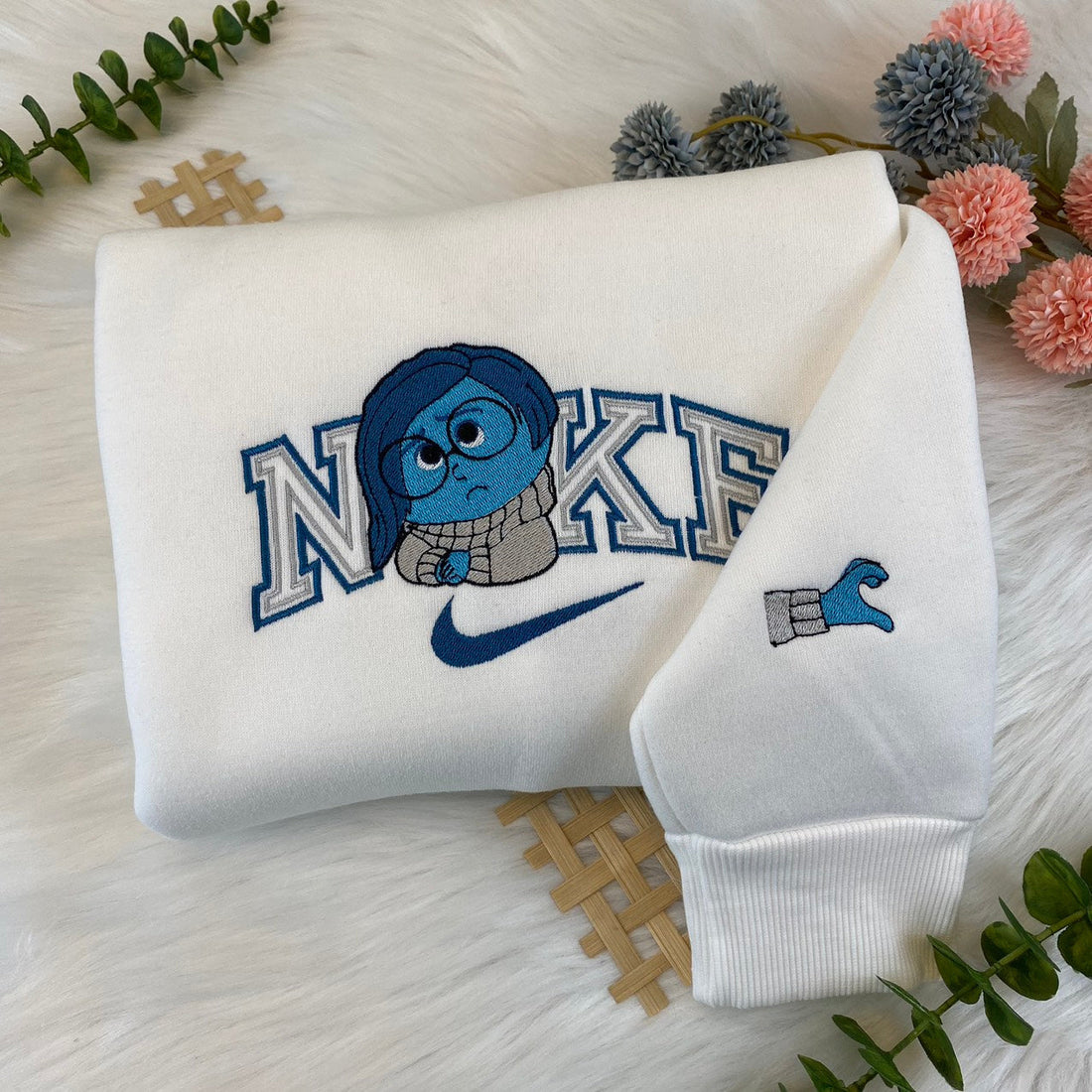 Custom Character Embroidery Sweatshirt, Cartoon Matching Embroidery Sweatshirt CU_N31