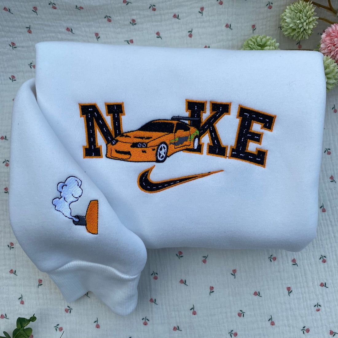 Custom Car Embroidery Sweatshirt, Car Embroidery Sweatshirt CU_N08