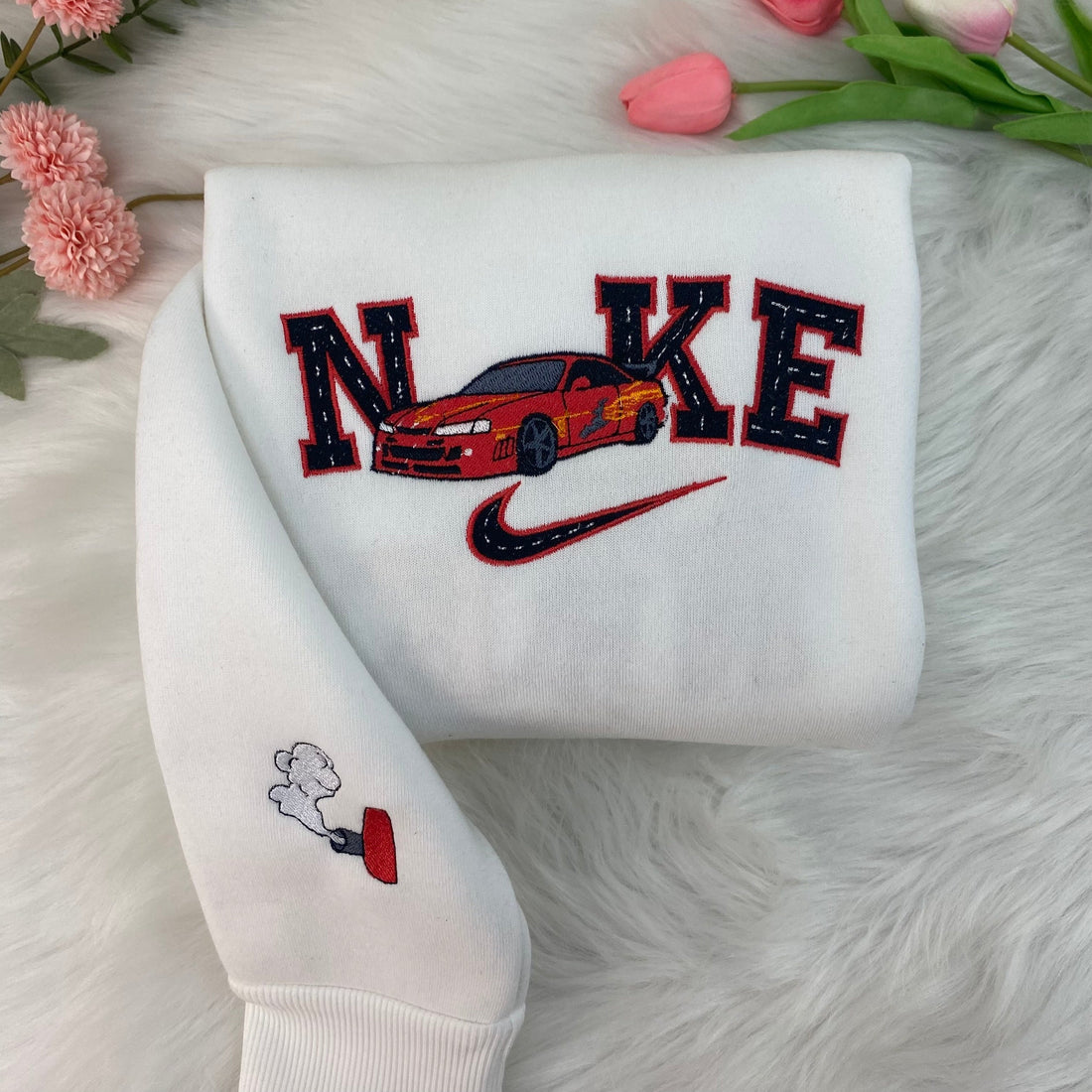 Custom Car Embroidery Sweatshirt, Car Embroidery Sweatshirt CU_N42