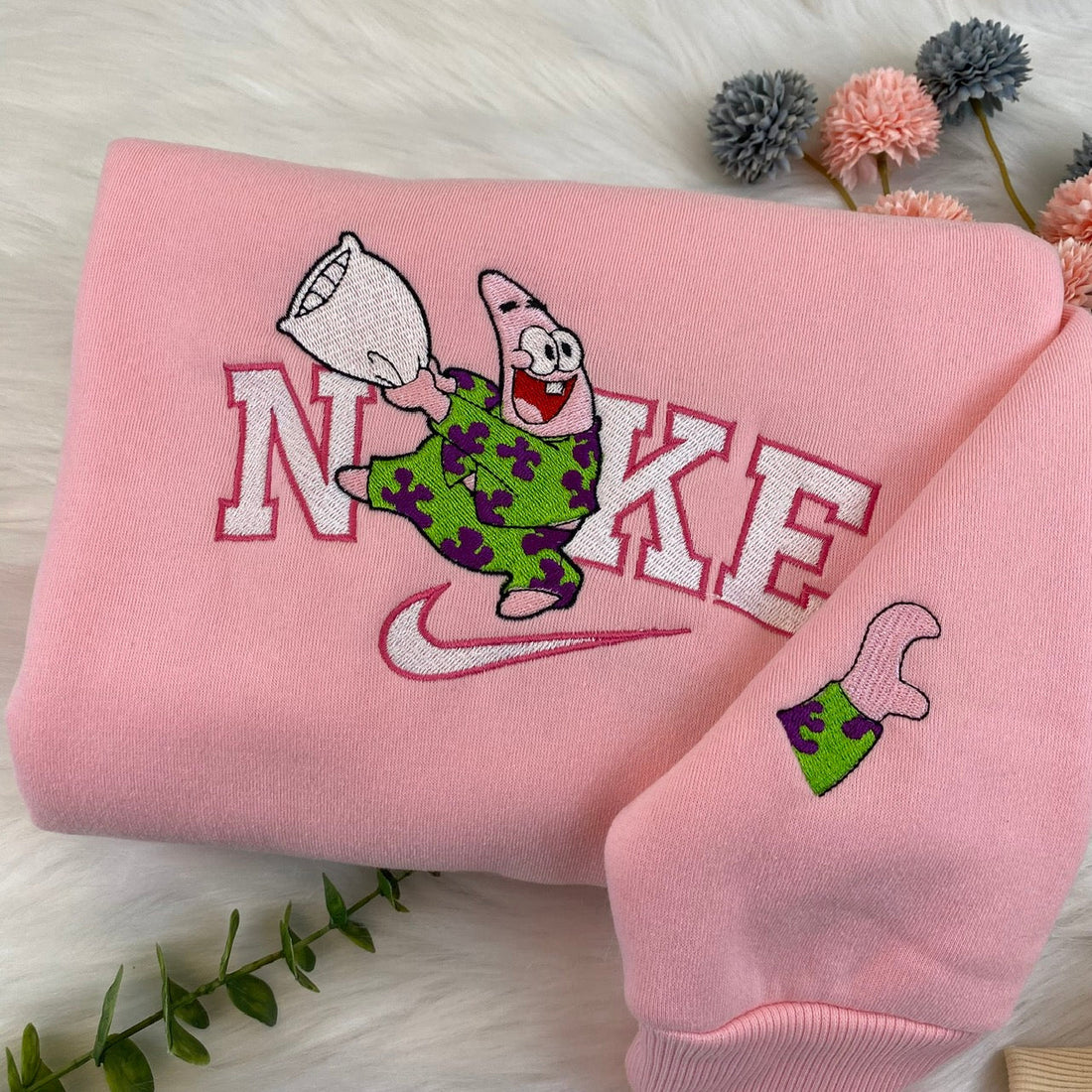 The Sponge Embroidery Sweatshirt, Cartoon Embroidery Sweatshirt CU_N79