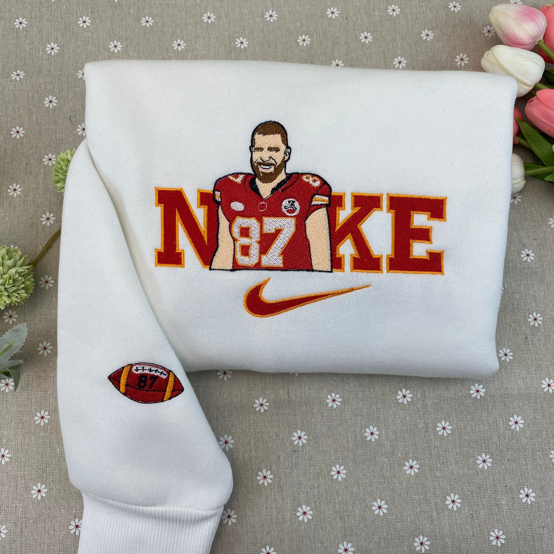 Rugby Player And Singer Sweatshirt, Couple Matching Embroidery Sweatshirt CU_N94