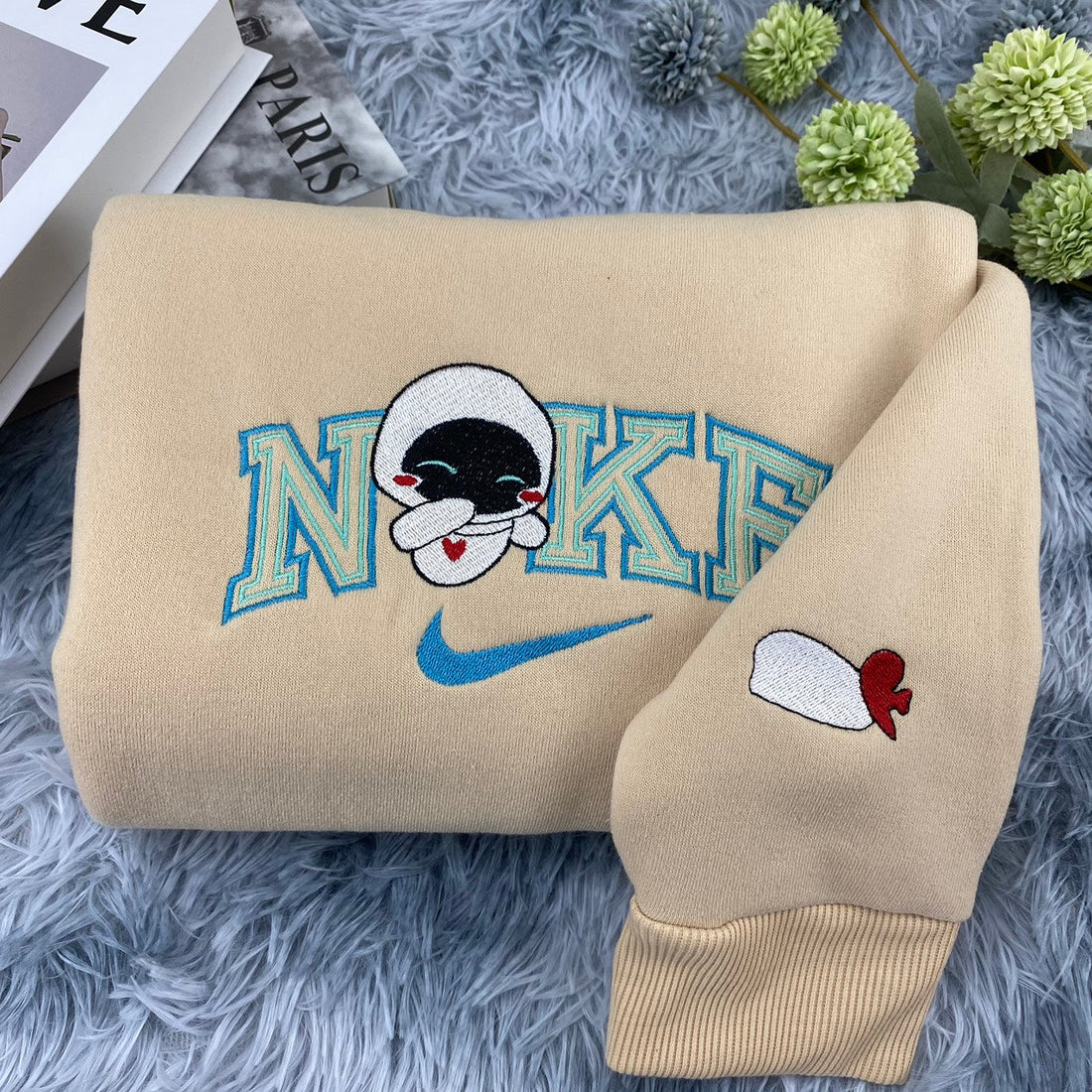 Robot W Sweatshirt, Cartoon Embroidery Sweatshirt CU_N106