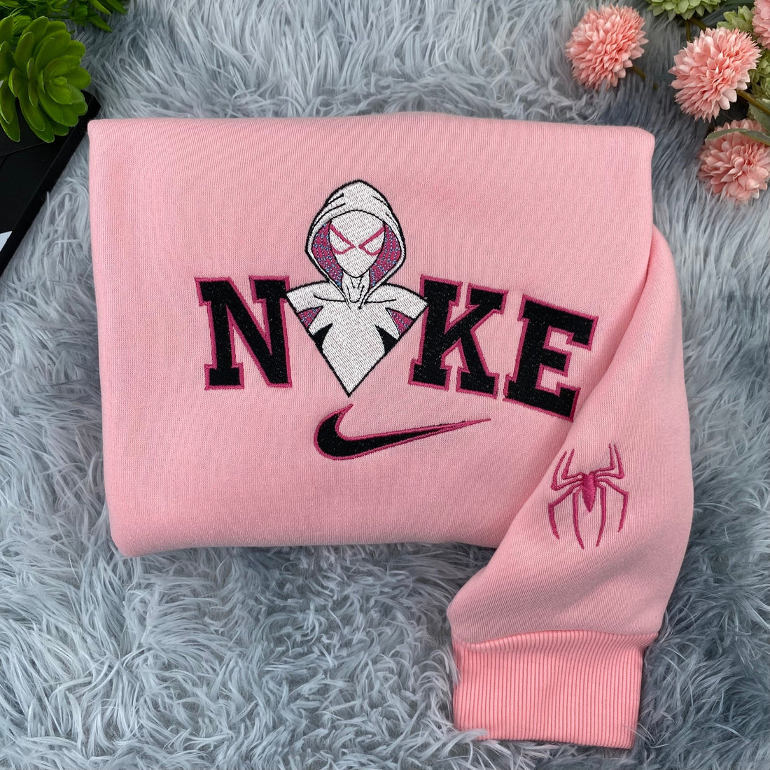 Superhero Face Embroidery Sweatshirt, Movie Embroidery Sweatshirt CU_N46