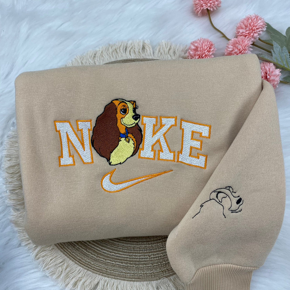 Dog Embroidery Sweatshirt, Cartoon Embroidery Sweatshirt CU_N43
