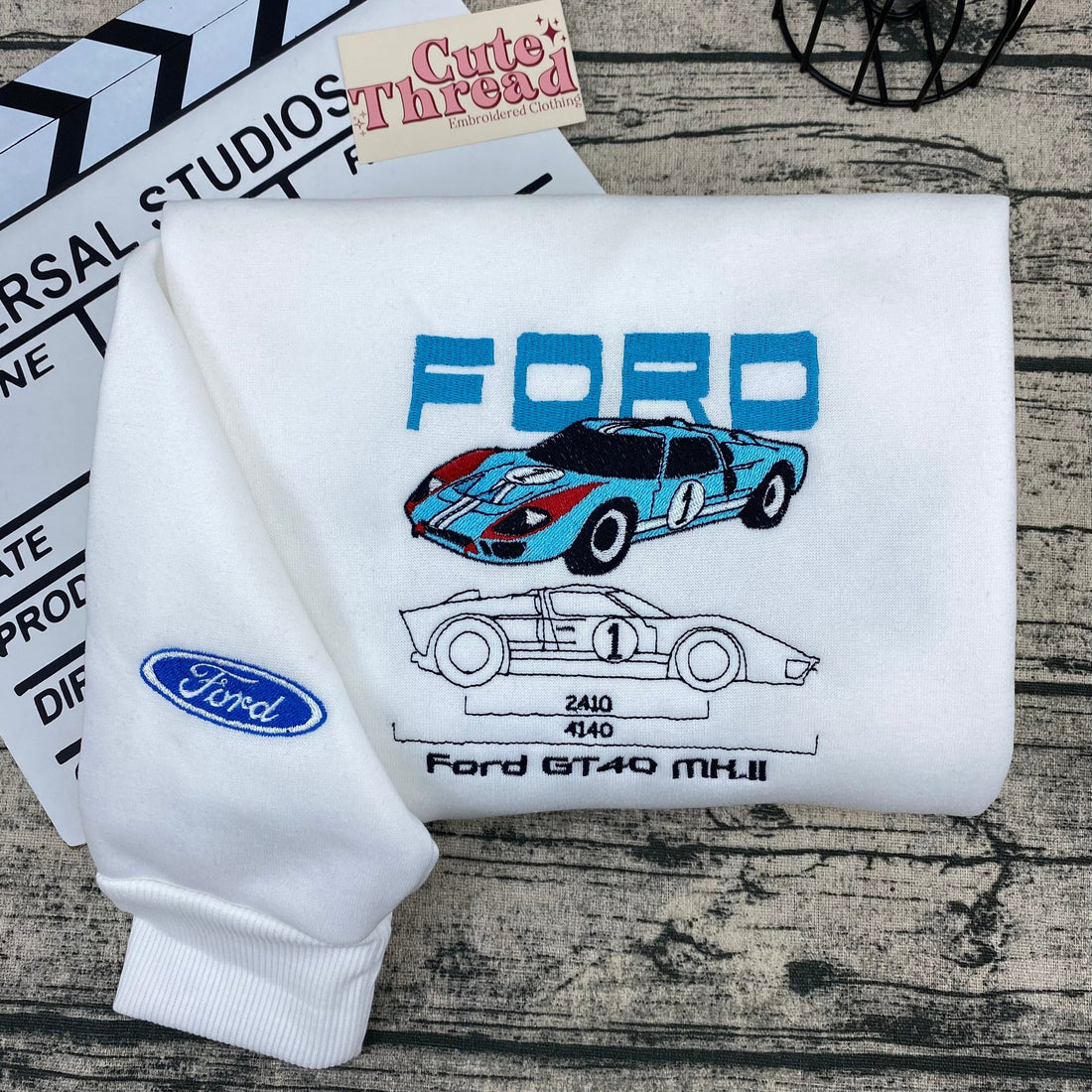 Custom Car Embroidery Sweatshirt, Car Embroidery Sweatshirt CU_N26