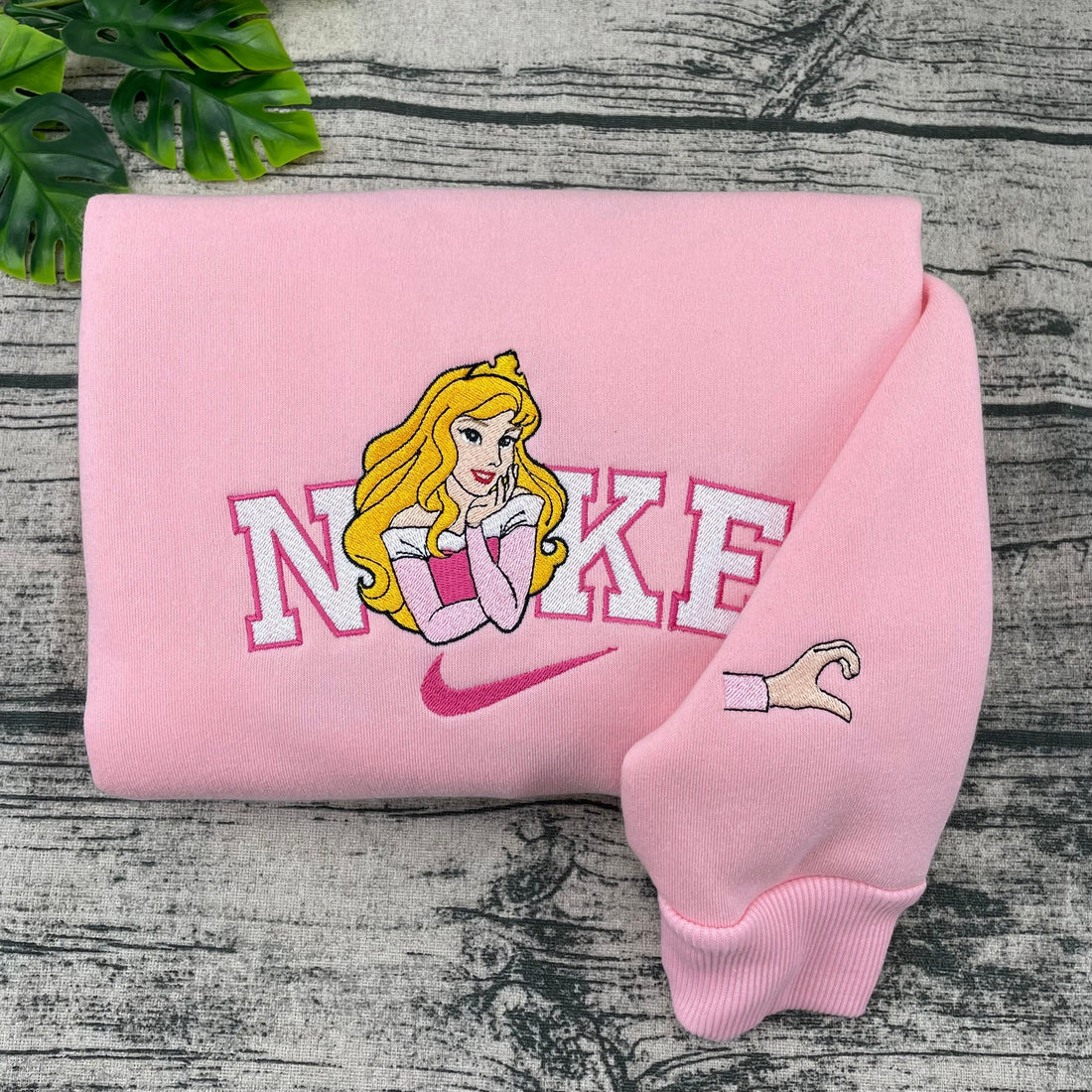Princess A Embroidery Sweatshirt, Cartoon Embroidery Sweatshirt CU_N03
