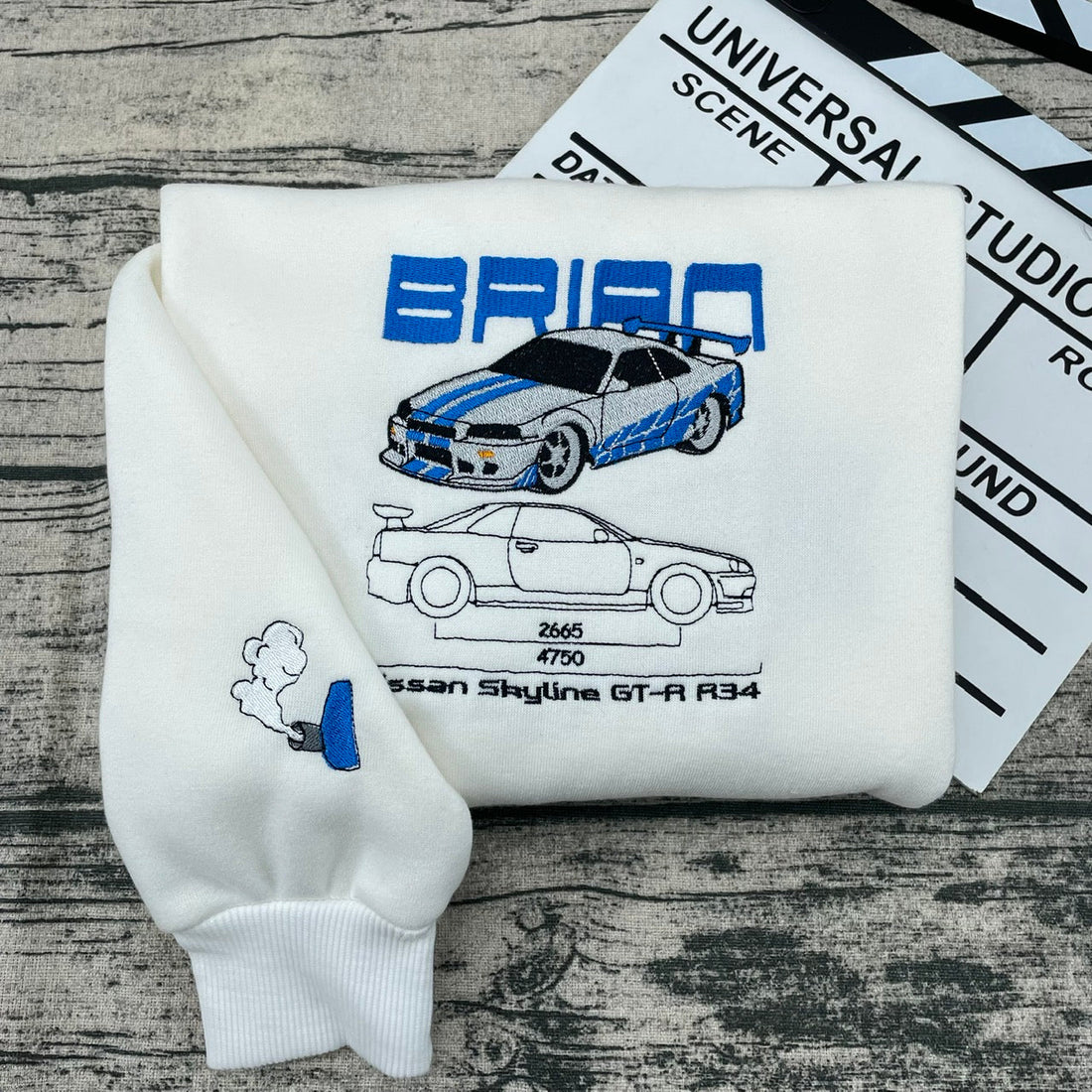 Custom Car Embroidery Sweatshirt, Car Embroidery Sweatshirt CU_N17